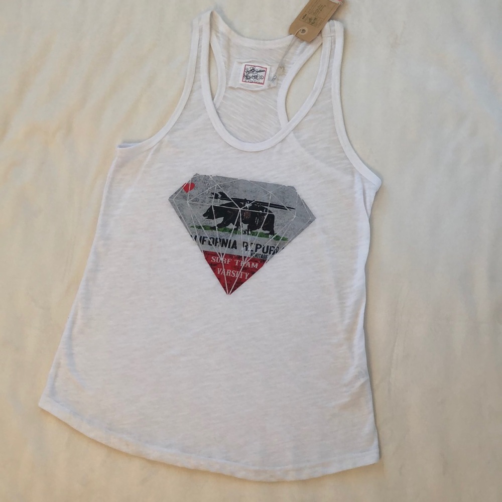 White graphic tank
